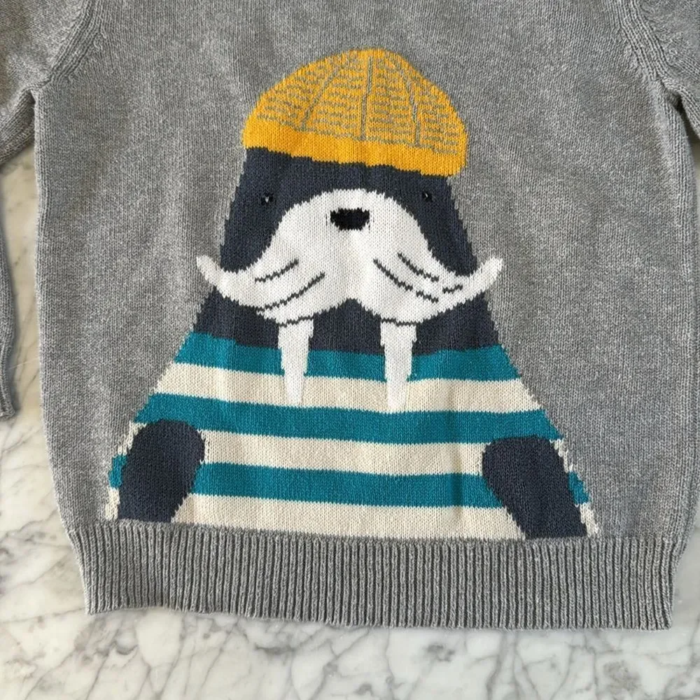 Gymboree 2015 Walrus Anchors Away Sweater Sz 5T